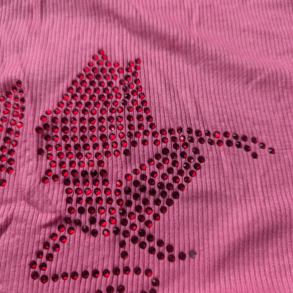 Pink angel & devil sequin baby tee - Picture 4 of 5